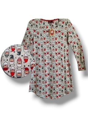 Santa’s Treasures Women’s Santa Claus Christmas Pajama Shirt Gown Nightie PJ’s